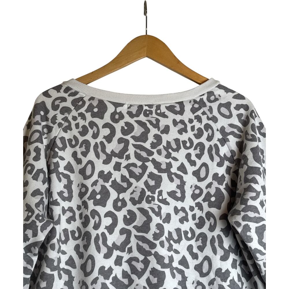 Ecowish Leopard Print Sweatshirt Women’s XL Gray Crewneck Pullover EUC - Picture 6 of 8
